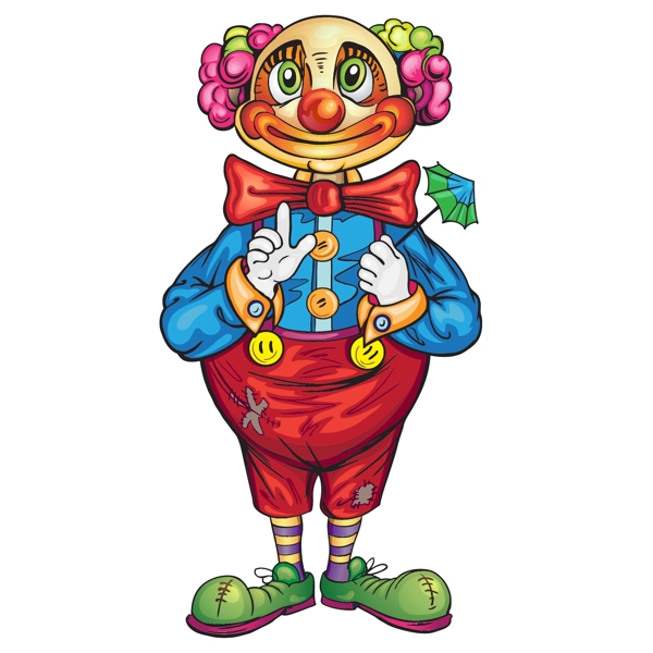 卡通小丑矢量素材
