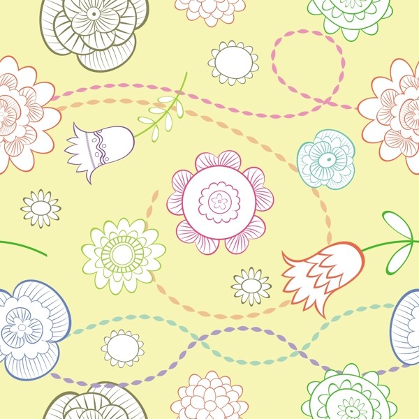 矢量花紋