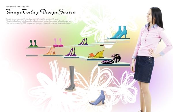 韩国时尚女鞋广告图片
