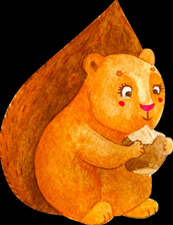 卡通可愛小松鼠透明素材
