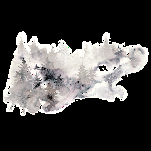 創(chuàng)意抽象畫透明素材水彩