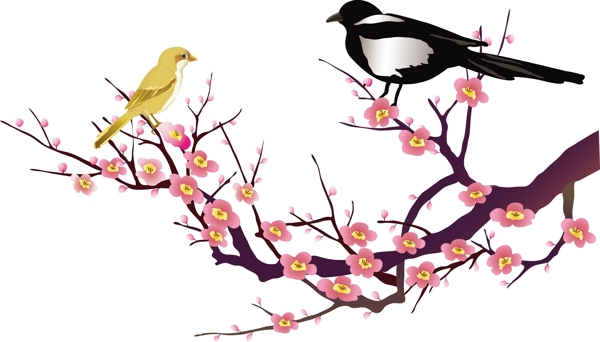 喜鵲登梅圖