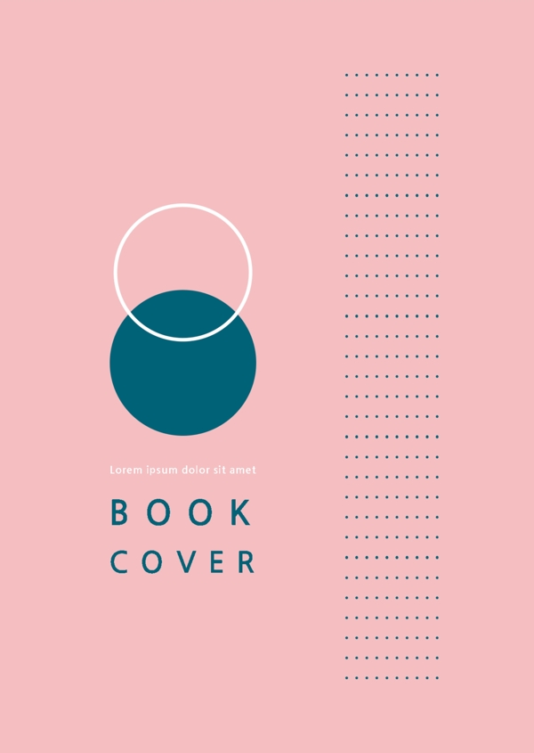 粉色和蓝色简单块私人出版物文化创意艺术设计企业商业通用专辑封面模板
