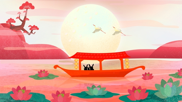 原創(chuàng)插畫中秋節(jié)