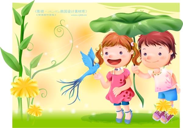 兒童生活矢量卡通人物AI0506