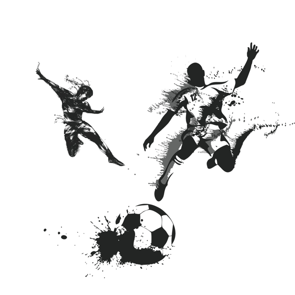 2018足球世界杯人物踢球造型