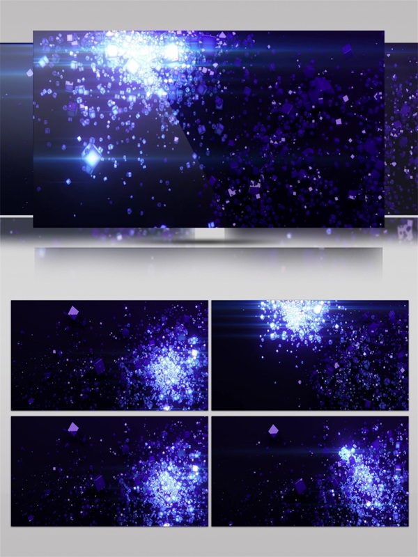 蓝色星空银河视频素材