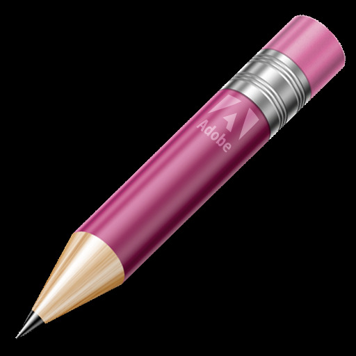 9彩色光泽的Adobe铅笔套PNG