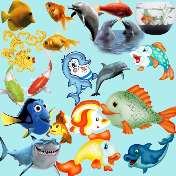 卡通魚圖片素材