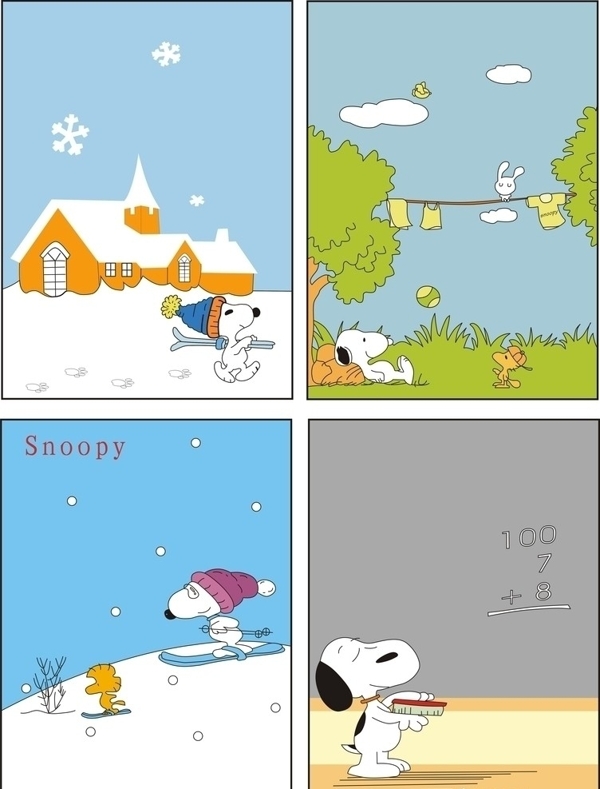 SNOOPY卡通背景圖片