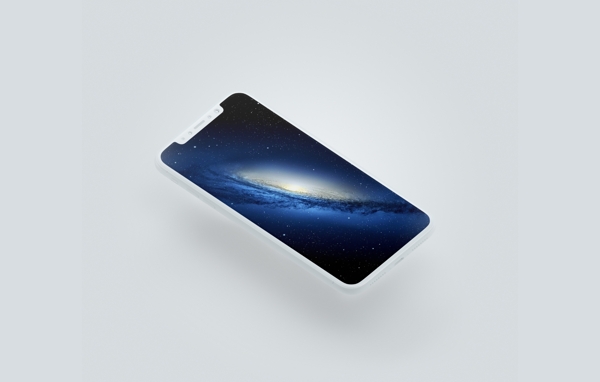 iPhoneX苹果手机悬浮白膜UI样机