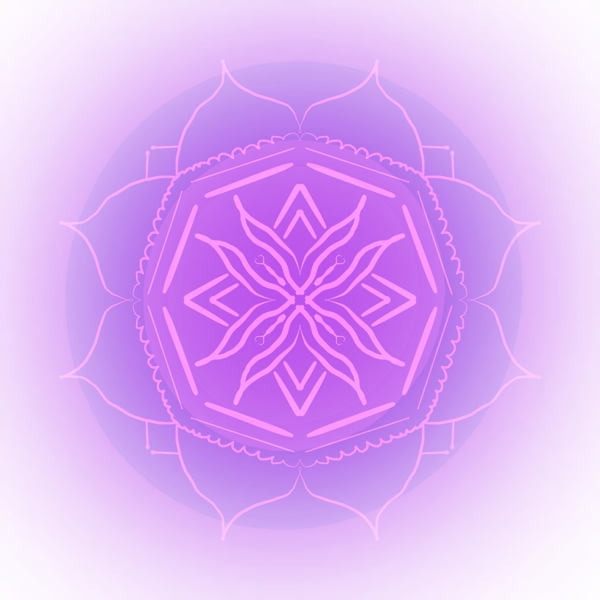 漂浮几何图形花型淡紫色