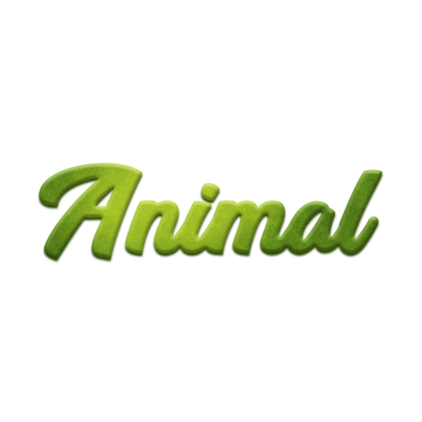 抽象的绿色动物字体