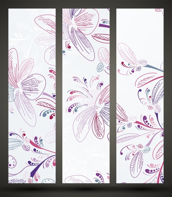 花卉矢量banner背景素材