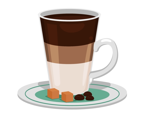 矢量黑色巧克力咖啡豆咖啡元素