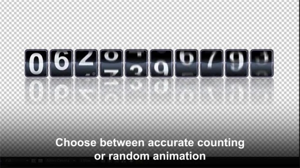 文字模拟计数器动画视频
