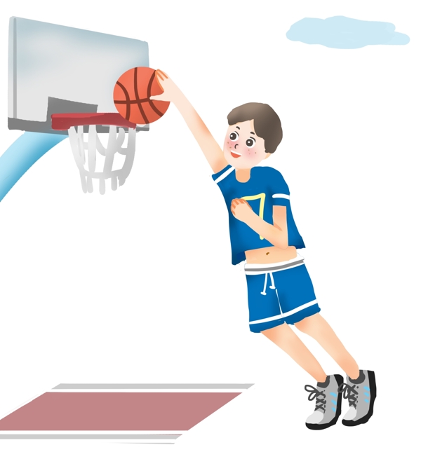 健身运动篮球插画