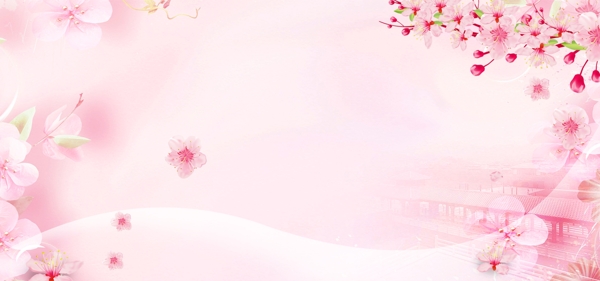 樱花节粉色唯美清新花朵海报
