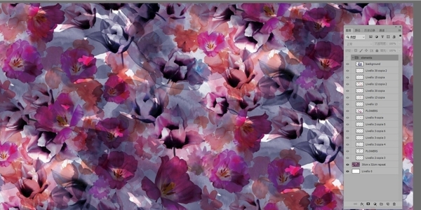 光影抽象花卉碎花图片