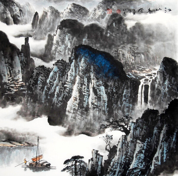 江山春曉圖片
