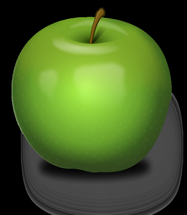 写实绿色苹果图片免抠png透明图层素材