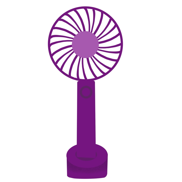 立夏手持紫色电风扇