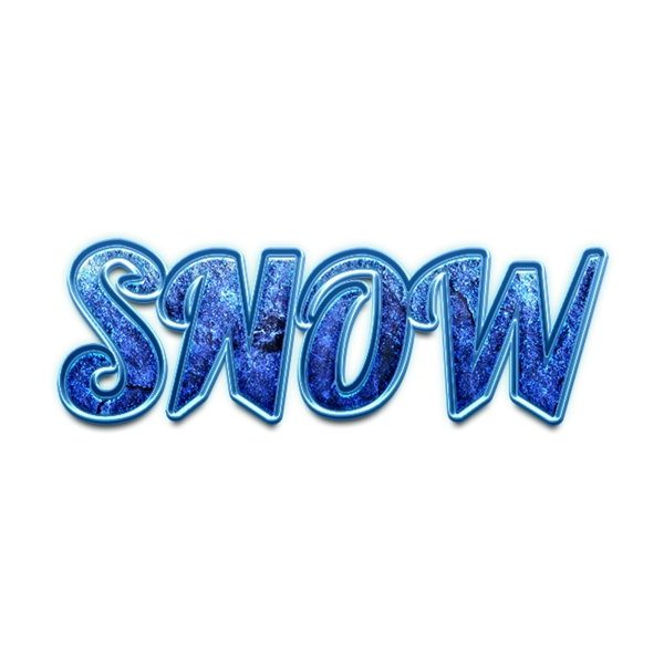 冬天雪SNOW英文立体字