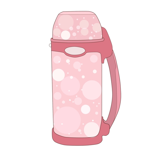 粉色的儿童水杯插画