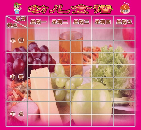 食譜展板模板圖片