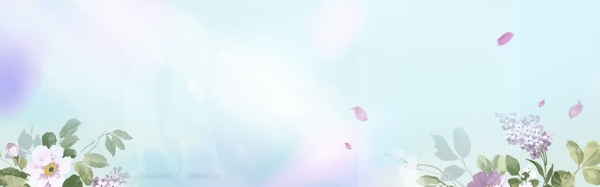 清新花朵banner背景素材