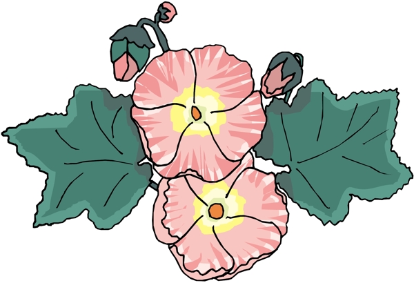 花朵花草鮮花矢量EPS格式0780