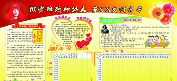學(xué)雷鋒宣傳欄圖片