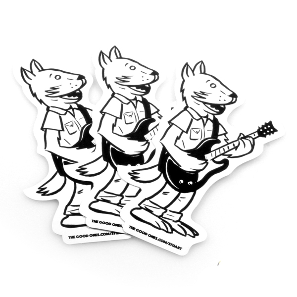 吊牌动物狐狸音乐元素吉他免费素材