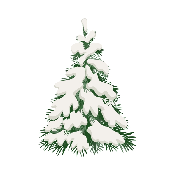 雪松雪树圣诞树矢量可商用元素