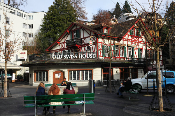 瑞士小镇琉森风景