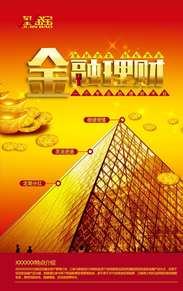時(shí)尚金融理財(cái)投資促銷海報(bào)