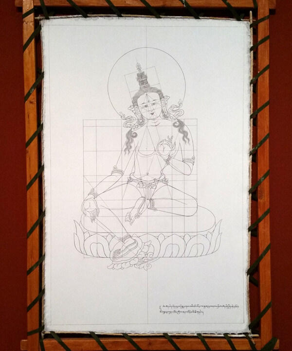 唐卡宗教人物绘画比例