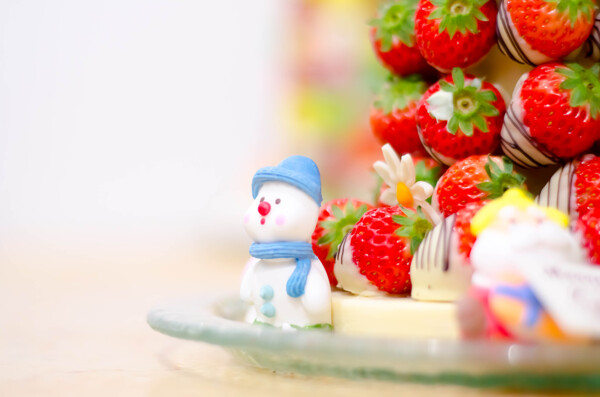 蓝色圣诞老人草莓