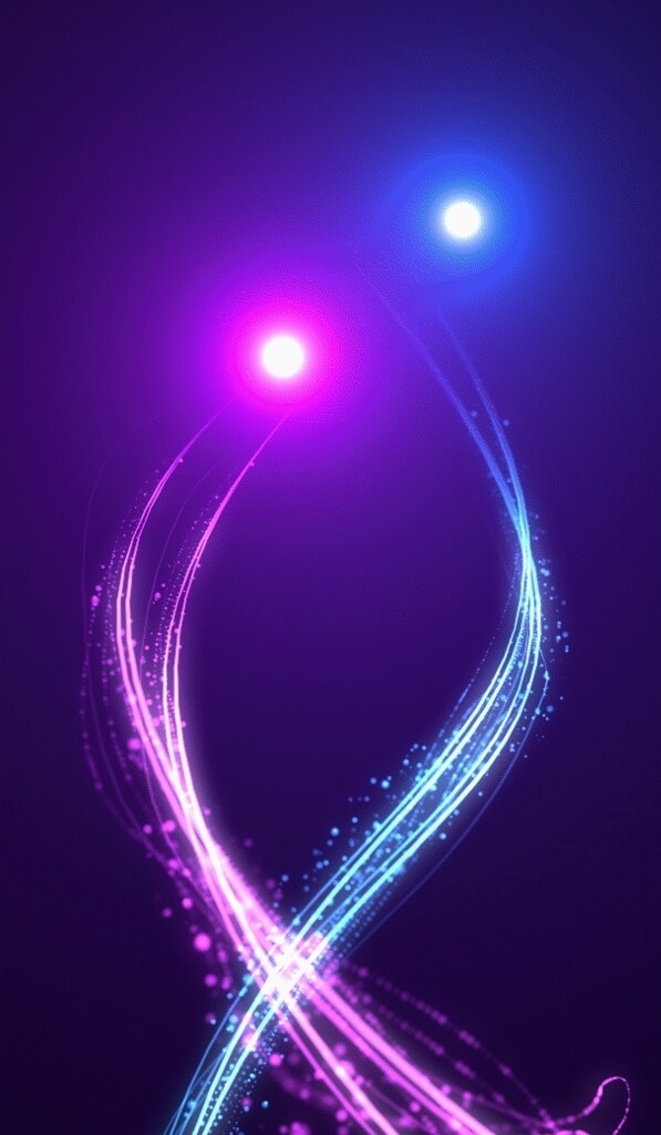 汇聚的光线蓝紫汇合