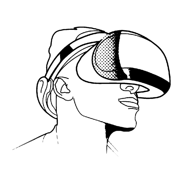 VR虚拟现实人物插画素材