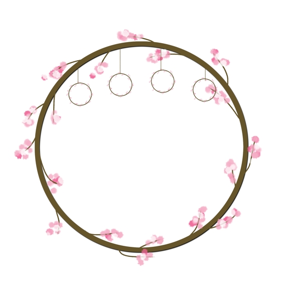 櫻花邊框png素材