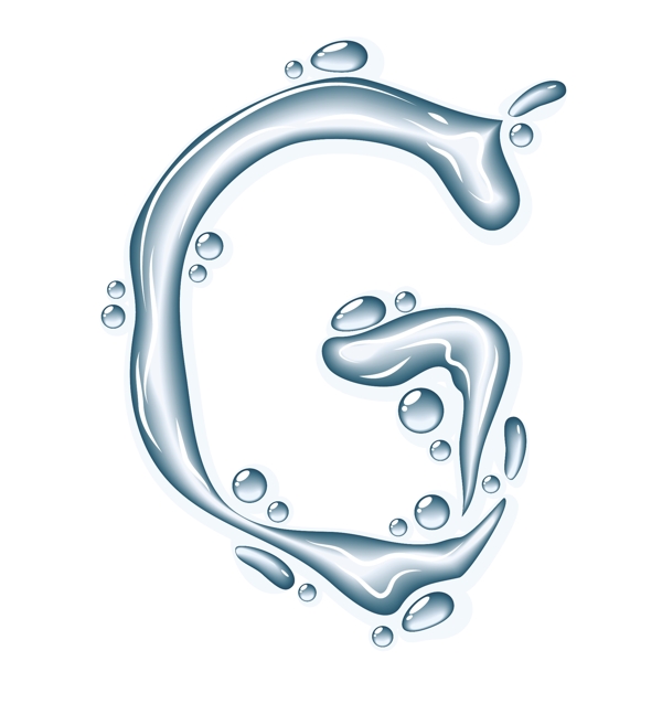 水的液體載體的字母