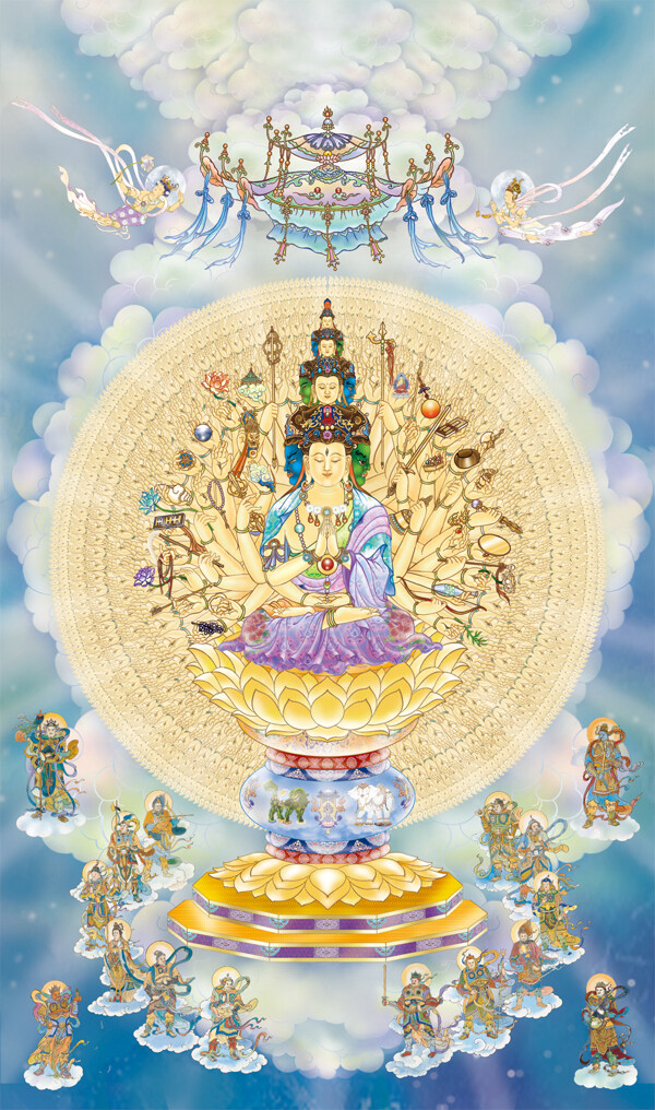 千手千眼觀世音圖片