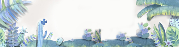 藍色簡約葉子淘寶全屏banner背景