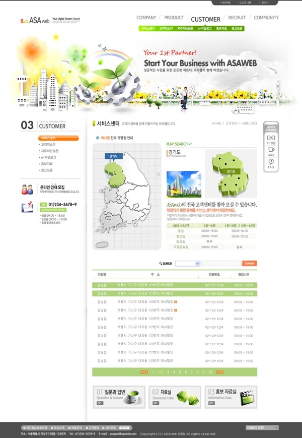 韓國(guó)商務(wù)網(wǎng)頁模板圖片