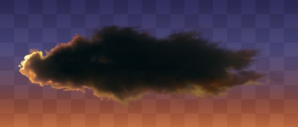 夕阳云黑色云乌云图片