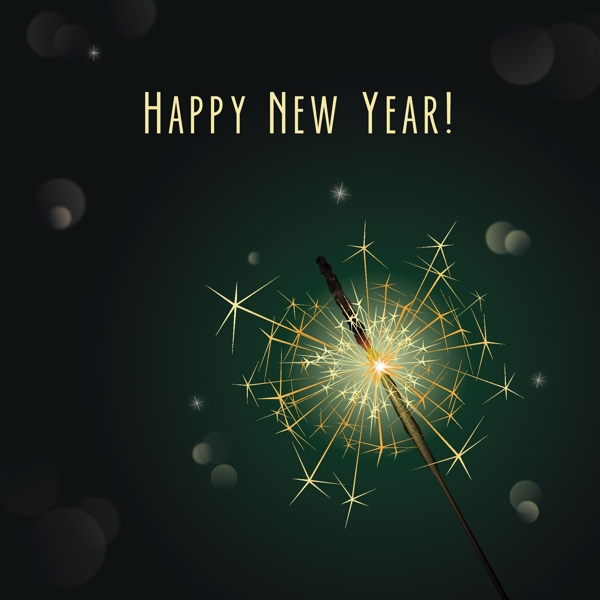 2014新年快樂(lè)煙火矢量素材