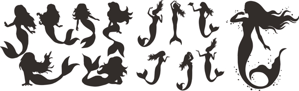 美人魚剪影