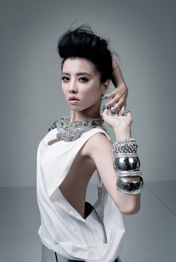 時(shí)尚美女?dāng)z影素材圖片