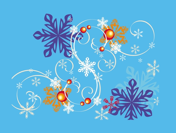 彩色雪花
